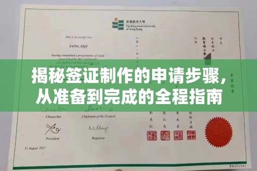 丹阳揭秘签证制作的申请步骤，从准备到完成的全程指南